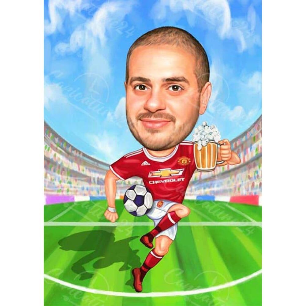 Футболна-карикатура-за-фен-на-М.Юнайтед-1000x1000